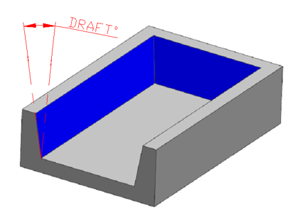 Draft in an Aluminum Die Casting Parts Design